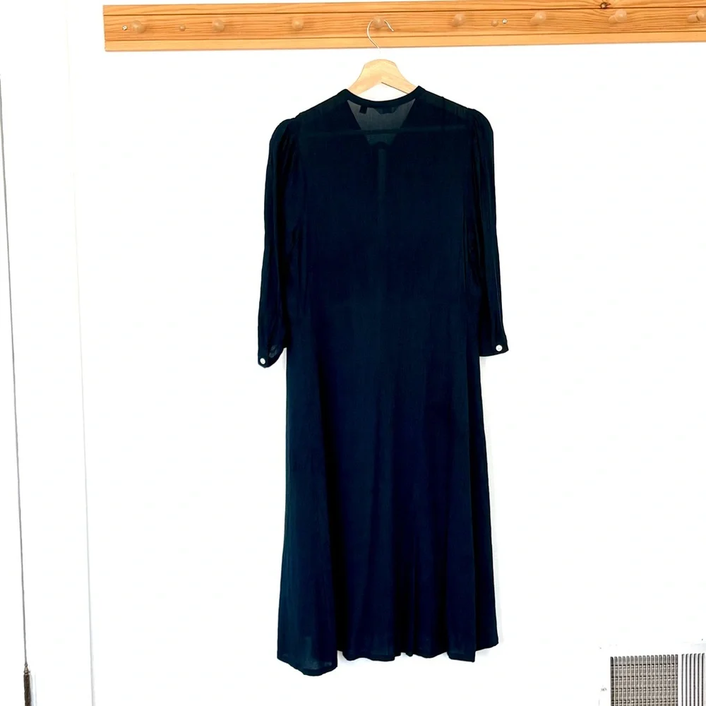 Uniqlo Dark Teal Midi Dress M - Picture 4 of 7